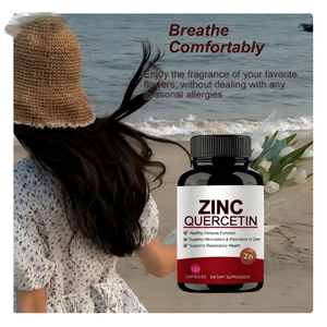 OEM Laris Manis Zinc <span class=keywords><strong>Quercetin</strong></span> untuk Kesehatan Imun dan Pernapasan dengan Ekstrak Herbal Mineral 800mg 120 Kapsul Nabati Persediaan 60 Hari - Product Image 2