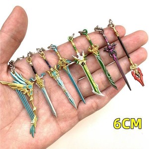 6cm Jeu Genshin Impact Wolf's End Figure <span class=keywords><strong>Oeil</strong></span> <span class=keywords><strong>de</strong></span> Dieu Mini Arme Épée Porte-clés - Product Image 2