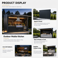 Ensemble de cuisine extérieure de luxe avec îlot en acier inoxydable, évier, grill et armoires de rangement – Vente en gros pour terrasses et espaces de vie extérieurs