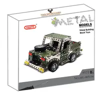HY05154-bloques de construcción de Metal para niños, juguete de coche del ejército fundido a presión, de aleación, 2020