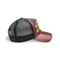 Gorra de camionero de cuero sintético con bordado personalizado, alta calidad, venta al por mayor