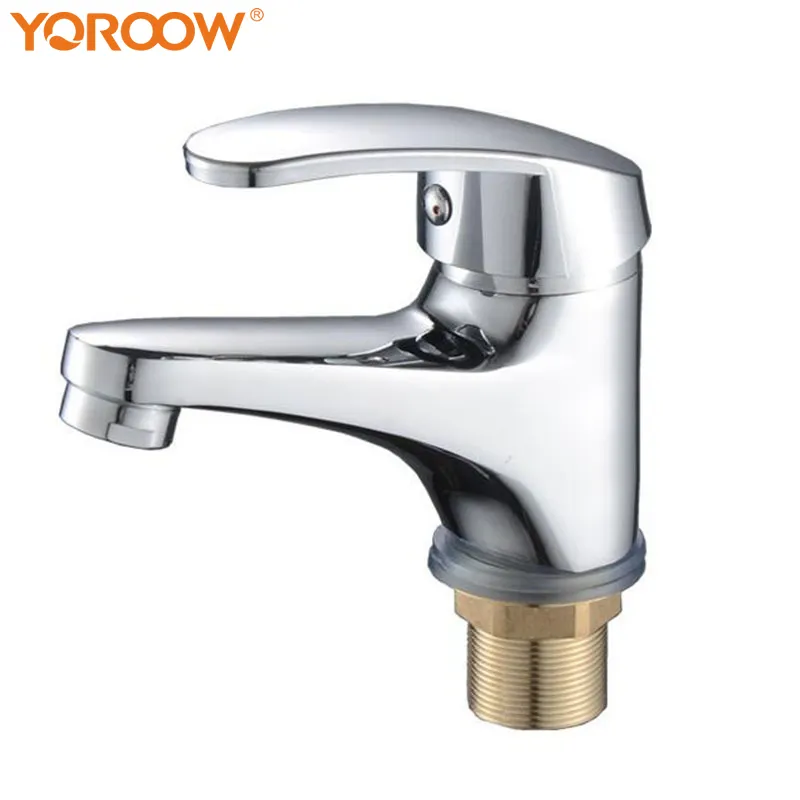 Single Handle Basin Faucet mixer Deck Mounted Cold and Hot Water Chrome Zinc Body Bathroom Basin Tap