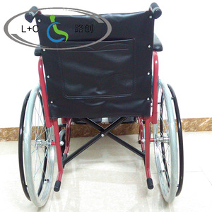 Fauteuil roulant manuel Lucheng LCW903C, cadre thermolaqué, accoudoirs et repose-pieds amovibles, pour personnes âgées, handicapées, usage hospitalier - Product Image 1