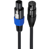 Pro DJ PA Gig Stage Microphone 3 Broches Twist Lock Speakon XLR Haut-Parleur Câble PVC Veste Tresse Blindage Mâle-Femelle XLR