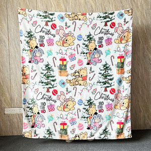 Bán Buôn Dễ Thương Phim Hoạt Hình Gấu Sang Trọng Ném Trẻ Em Bé Chăn Biểu Tượng Tùy Chỉnh In Ấn Thiết Kế Nhà Giường Ngủ Ngủ trưa Du Lịch Chăn - Product Image 5