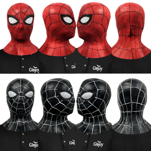 Máscara de Spider-Man Glojoy, Roja y Negra, de Látex, para Disfraz de Halloween, Cosplay para Adultos, Reutilizable - Product Image 3