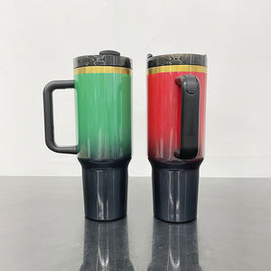 Noël ombre paillettes 40oz or sous gobelet dégradé voyage tasses à café isolé sous vide tasses en acier inoxydable - Product Image 2