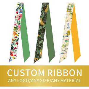 Écharpe de créateur Tolzorai à double couche personnalisée, 100% twill de soie imprimé avec logo de dessin animé pour la vente en gros de la marque de printemps - Product Image 2