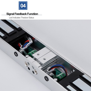 Điện khóa maglock Hệ thống an ninh 280kg 600lbs 12V đôi bằng gỗ cửa kính cửa từ ổ khóa điện từ cho 2 cửa - Product Image 5