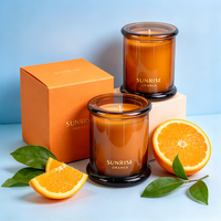 Bocaux à bougies en verre gris vides avec couvercle, personnalisables pour marque privée, 4oz 8oz 10oz 14oz