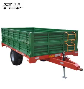 Giấy chứng nhận CE 5 tấn 2 bánh xe tipper Trailer trang trại máy kéo Trailer