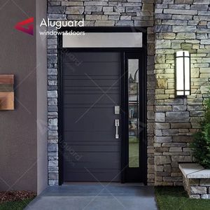 Ultimo stile Kerala doppio vetro <span class=keywords><strong>porta</strong></span> Pivot in alluminio <span class=keywords><strong>porta</strong></span> d'<span class=keywords><strong>ingresso</strong></span> principale baldacchino Design minimalista per ville - Product Image 4