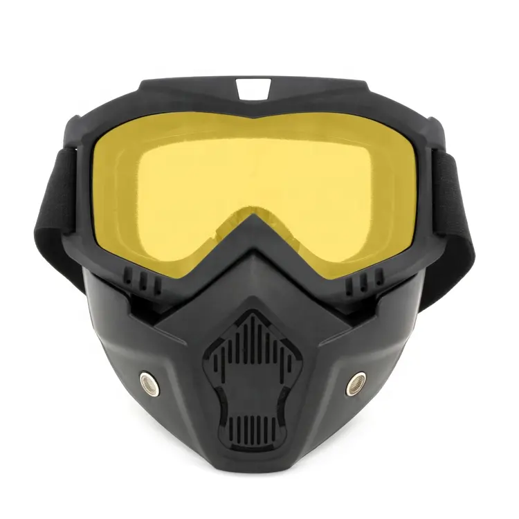 モジュラーヘルメットフェイスマスクモトクロスゴーグルカスタムブラックシェードオフロード用オートバイグラス