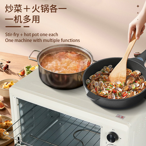 <span class=keywords><strong>Four</strong></span> à toaster électrique 56L, portable, grand format, pour la <span class=keywords><strong>cuisson</strong></span> à domicile, <span class=keywords><strong>four</strong></span> <span class=keywords><strong>encastrable</strong></span> avec <span class=keywords><strong>plaque</strong></span> chauffante - Product Image 2