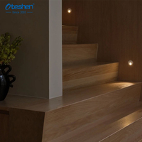 Lampe d'escalier en aluminium durable 2W, ronde ou carrée, style nordique, encastrée, étanche IP65, pour extérieur, vente en gros