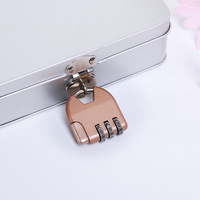 Cadenas de sécurité mini en acier inoxydable avec mot de passe pour armoire, porte, bagage, sac à dos, anti-vol, type boîte mystère