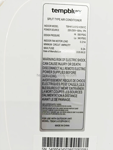 Climatisation murale à économie d'énergie, sans onduleur, refroidissement uniquement, avec 220V 60Hz R410A 12000 BTU, unité de climatisation domestique écologique au fréon - Product Image 3