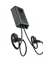 Nueva Estación de Carga para Vehículos Eléctricos TDT D3 Dual 2*7kW/2*11kW/2*22kW AC Tipo 2 con Función DLB para Uso Doméstico OCPP1.6j IP54 Opcional