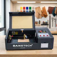 Machine de gravure laser CO2 de bureau 3020, découpeuse et graveuse de table avec refroidissement par eau pour bois, acrylique, cuir, plastique