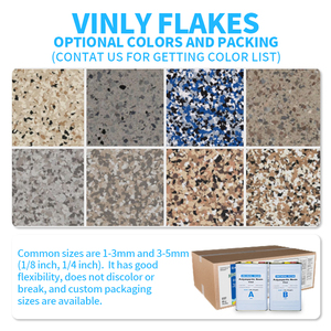 Kit de peinture époxy pour sols DIY avec paillettes, auto-nivelant, séchage rapide, installation facile pour garage, maison, revêtement de béton - Product Image 5