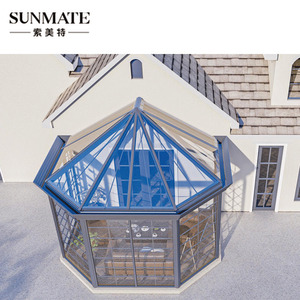 Moderno Four Seasons Solarium Veranda Elegante independiente Casa de cristal Jardín de invierno Sunroom para uso al aire libre - Product Image 3