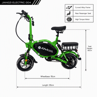 Vélo électrique pliable puissant avec moteur arrière de 500 W, cadre en alliage d'aluminium de 20 pouces, vélo de ville à enjambement bas pour adultes