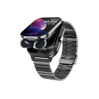 Reloj Inteligente 2 en 1 con Auriculares Inalámbricos, Pantalla de 2.01 Pulgadas, Música BT, Frecuencia Cardíaca, Asistente Deportivo, Reloj Inteligente D8PRO con Funda de Silicona