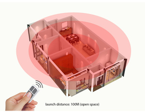 Corey rc53121 xách tay không dây hiệu suất cao 4-button Keychain điều khiển từ xa cho an ninh nhà hệ thống báo động Wi-Fi/GSM/PSTN - Product Image 5