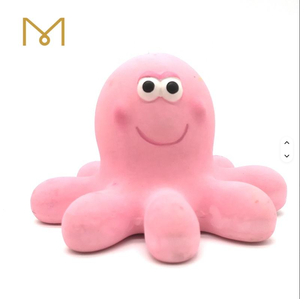 Juguete Chillón de Pulpo de Goma Suave Ecológico Personalizado, Sabor a Pollo, Animal Marino Rosa para Mascotas, Hecho de Látex - Product Image 3