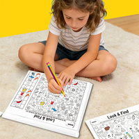 Feuilles d'activités de phonétique anglaise en papier écologique épais pour la reconnaissance des lettres chez les tout-petits, avec 26 pages de l'alphabet et jeu de coloriage