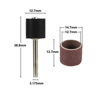 102 pièces 1/2 pouces Kit de bande de ponçage 80 #120 #180 # tambours de ponçage pour perceuse à ongles Dremel personnalisable outils abrasifs rotatifs OEM