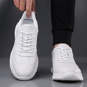Zapatillas Blancas para Hombre, Ligeras, Deportivas, Casuales, con Cordones, para Correr, de Color Sólido, Transpirables, Cómodas, para Uso en Exteriores - Product Image 3