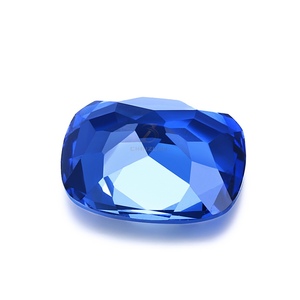 Đá quý kim cương rời, cắt kiểu đệm, màu xanh hoàng gia, sapphire nhân tạo - Product Image 3