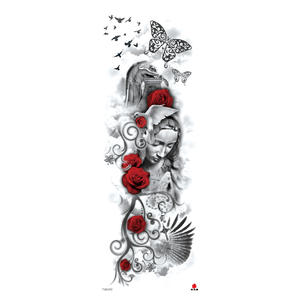 <span class=keywords><strong>Tatuajes</strong></span> temporales <span class=keywords><strong>de</strong></span> brazo completo Tribal, 480x170mm, brújula, rosa para arte corporal tótem <span class=keywords><strong>de</strong></span> León, tatuaje <span class=keywords><strong>de</strong></span> manga japonesa - Product Image 5