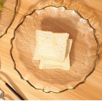 Assiette à fruits et collations en verre moderne et simple, jetable, pour la maison, pour bonbons et snacks, finition polie, vente directe usine
