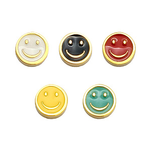 ลูกปัดหน้ายิ้มสแตนเลสขนาด 5 มม. สีผสม สำหรับทำสร้อยคอ สร้อยข้อมือ อุปกรณ์ทำเครื่องประดับ - Product Image 5