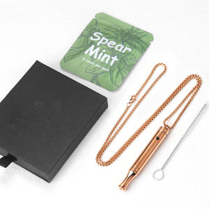 Collier inhalateur d'huiles essentielles aromathérapeutiques saveur naturelle pour arrêter de fumer, soulager l'anxiété et favoriser la méditation respiratoire, avec logo personnalisé - Product Image 3