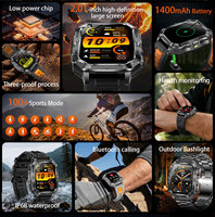 Nuovo Smartwatch Sportivo AK115, Batteria 1400mAh, Schermo 2.01 Pollici, Impermeabile IP68, Chiamate BT, Monitoraggio Frequenza Cardiaca, Ossigeno nel Sangue, Sonno, Contapassi, ODM