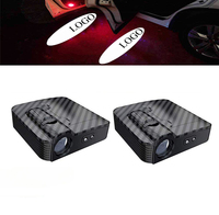 2PCS Logo de porte de voiture sans fil Led Welcome Night Light Projection Laser Lamp DC 12V Projector Car Courtesy Lights Customization