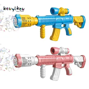 12 holes fully automatic rifle M416 bubble gun kids summer outdoor water play games toys sets bubble machine