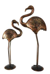 IRON CRAFT Ensemble de 2 statues de canards et grues vintage faites à la main, décoration de bureau intérieure/extérieure pour la maison et le bureau, cadeau de mariage - Product Image 3