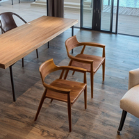 Chaise de salle à manger Hiroshima, en bois massif de pin et bois ciré blanc, accoudoirs et dossier, mobilier de maison, table et tabouret, salle de thé