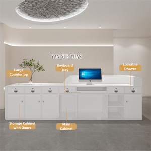 Precio <span class=keywords><strong>de</strong></span> fábrica, logotipo personalizable, mostrador <span class=keywords><strong>de</strong></span> recepción <span class=keywords><strong>de</strong></span> cajero, mostrador duradero, gran oferta, mostrador <span class=keywords><strong>de</strong></span> recepción <span class=keywords><strong>de</strong></span> salón <span class=keywords><strong>de</strong></span> belleza, mostrador frontal - Product Image 3