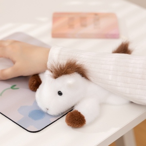 Caballo de peluche personalizado al por mayor, potro de pie, caballo suave, juguete de peluche para niños, regalo, Potro en posición propensa - Product Image 4