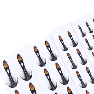 Matériaux pour la pêche à la mouche : Cape de cou, autocollant de plume secondaire, mouche humide classique, œil de coq de jungle artificiel - Product Image 2