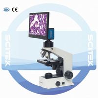 Microscope numérique SCITEK avec écran de 10 pouces, éclairage LED 3W pour la recherche, l'éducation et l'utilisation clinique