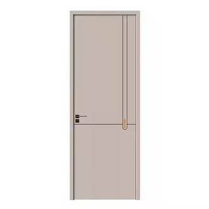 Vente en gros Appartement Chambre à coucher Porte intérieure en bois WPC affleurante personnalisée étanche - Product Image 3