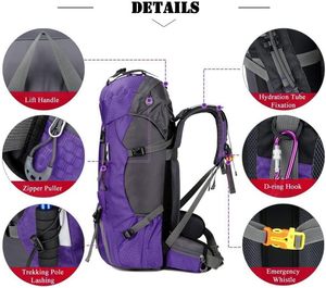 <span class=keywords><strong>Sac</strong></span> <span class=keywords><strong>à</strong></span> <span class=keywords><strong>dos</strong></span> de <span class=keywords><strong>randonnée</strong></span> et de camping imperméable TooWang <span class=keywords><strong>60L</strong></span> avec housse de pluie, <span class=keywords><strong>sac</strong></span> <span class=keywords><strong>à</strong></span> <span class=keywords><strong>dos</strong></span> léger pour le sport de plein air, les voyages et l'escalade - Product Image 4