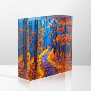 Decorazione in Acrilico Trasparente NOHSHE, Cuore Rosso su Albero, Regalo per San Valentino, Festa della Mamma, Inaugurazione Casa, Addio, per Colleghi, Rettangolare - Product Image 4