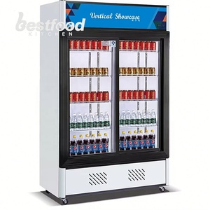 Vitrine réfrigérée double porte 2026 pour boissons / Réfrigérateur de présentation pour supermarché / <span class=keywords><strong>Congélateur</strong></span> vertical bleu - Product Image 5